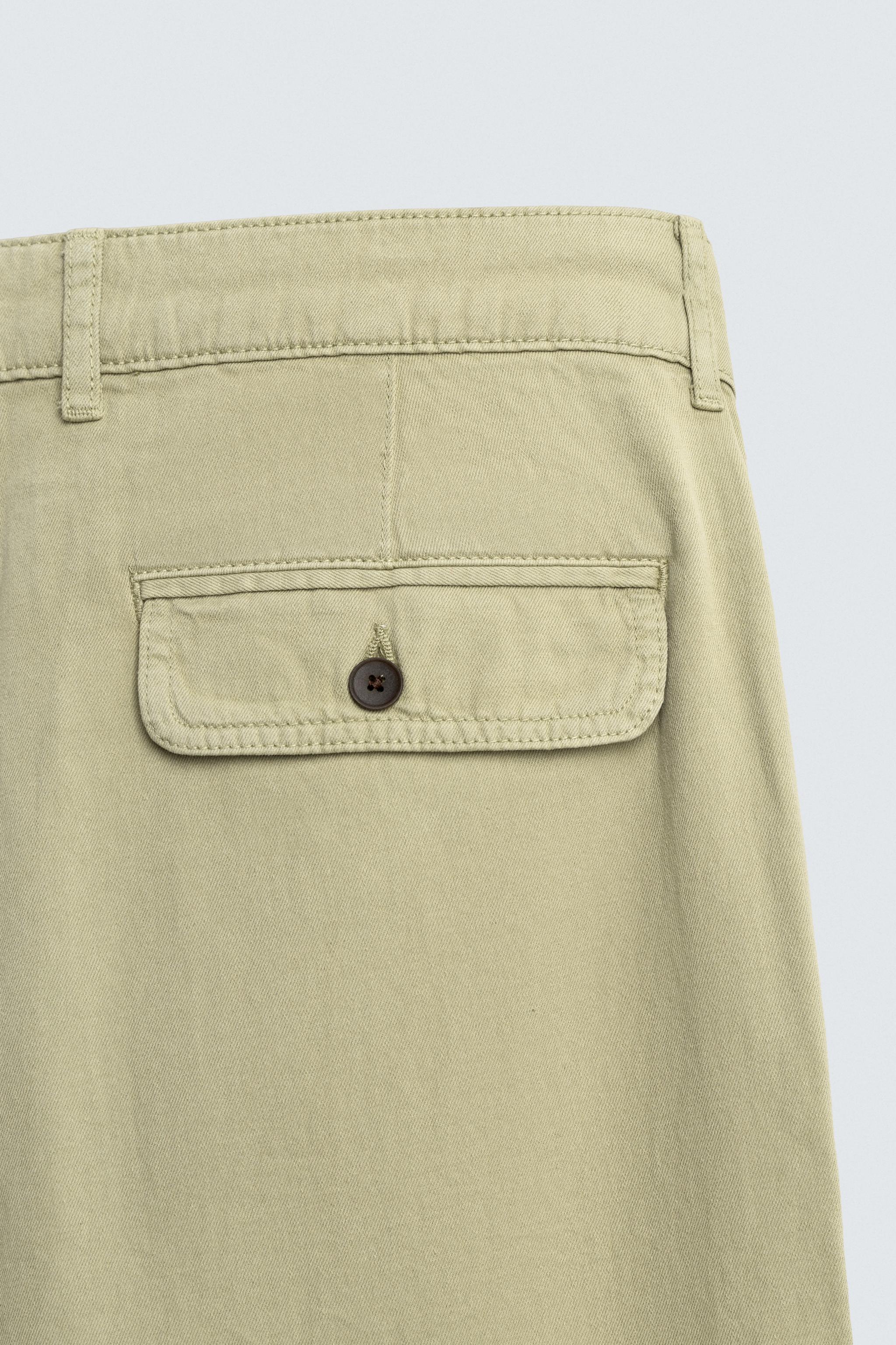 WASHED STRAIGHT FIT PANTS